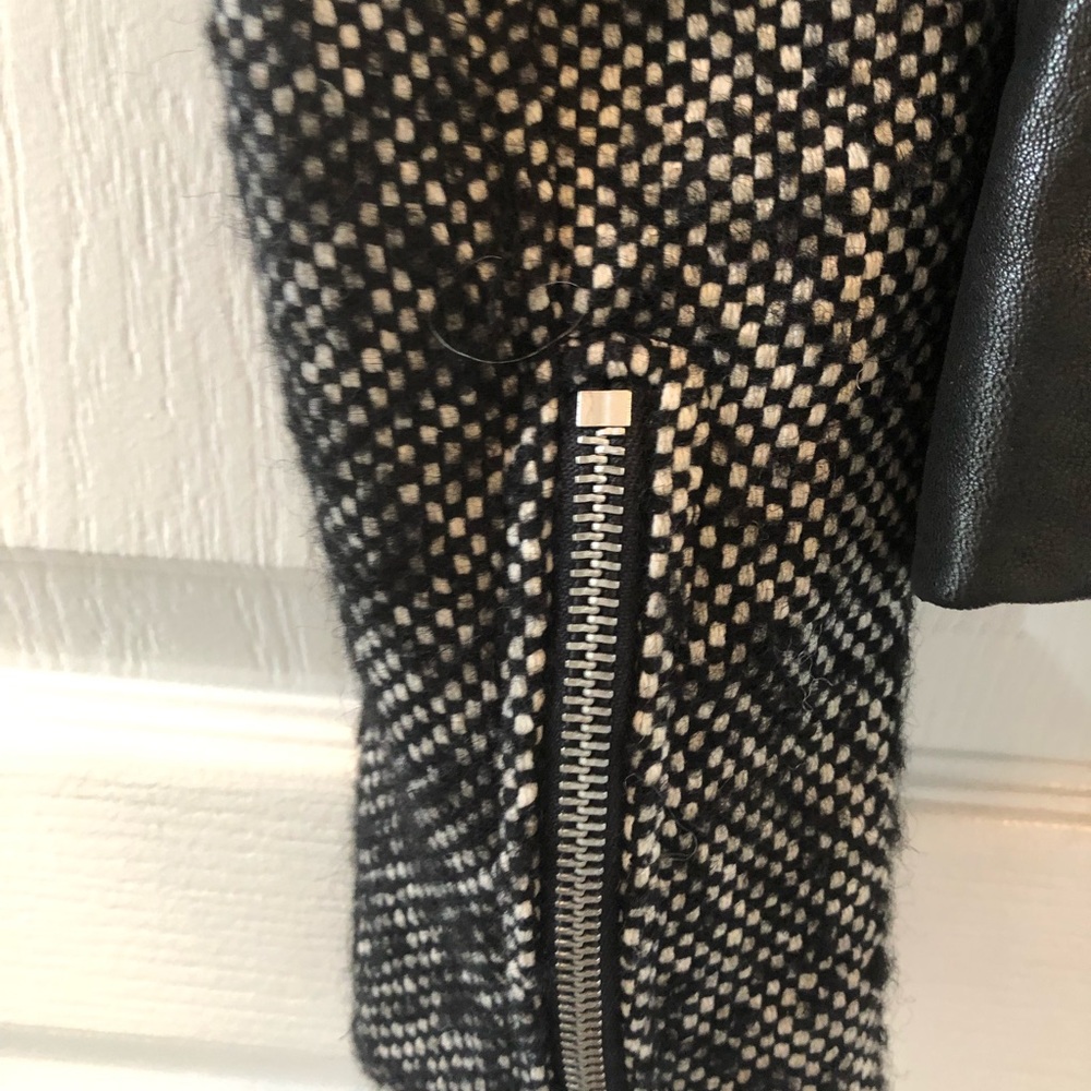 Leather and tweed jacket
